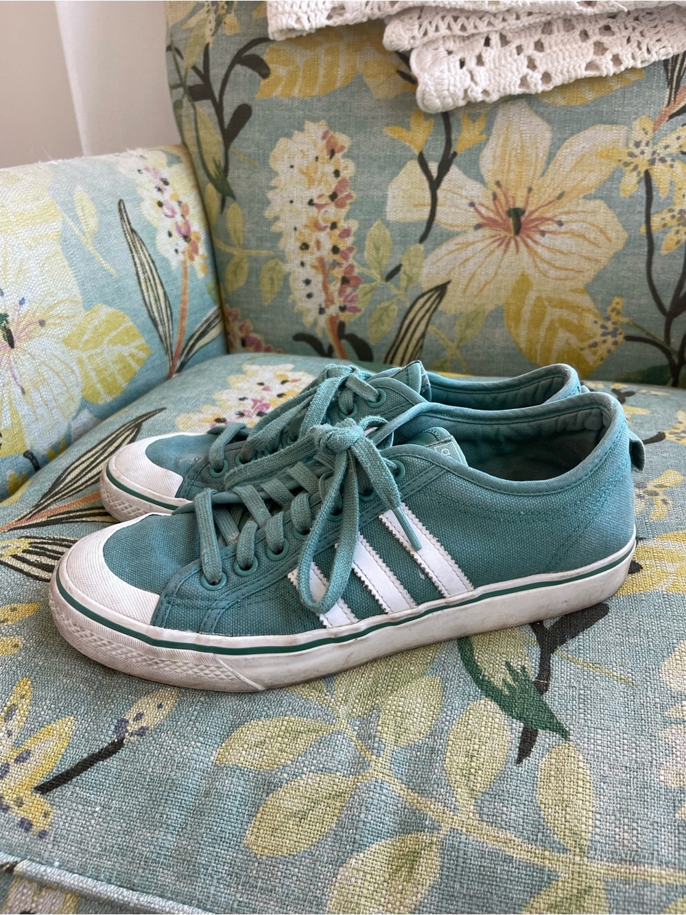 Green Adidas Nizza Sneakers